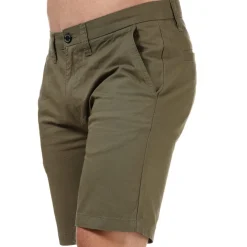 Weekend Offender Mens Dillenger Cotton Twill Chino Shorts in Khaki