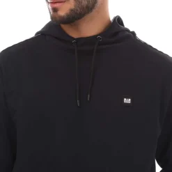 Weekend Offender Mens Justify Check Trim Hoody in Navy