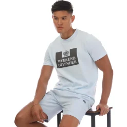 Weekend Offender Mens McMoney T-Shirt in Sky Blue