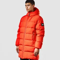 Weekend Offender Sapporo Longline Down Jacket in Orange