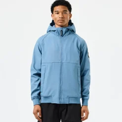 Weekend Offender Sulta Softshell Bomber Jacket in Blue