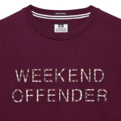 Weekend Offender Warwick Crewneck Sweatshirt in Berry
