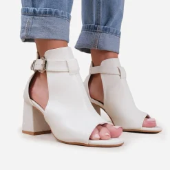 Wheres That From Block Boot in White