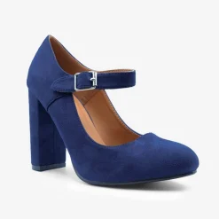 Wheres That From Block High Heel Pumps in Navy