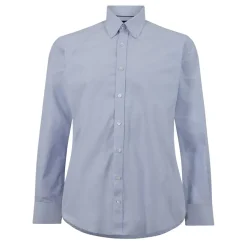 Without Prejudice Slim Fit Long Sleeve Shirt in Blue