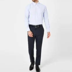 Without Prejudice Slim Fit Long Sleeve Shirt in Blue