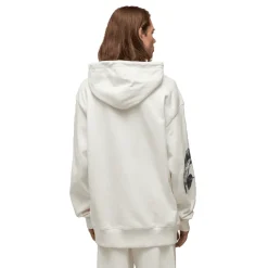 Y-3 Graphic French Terry Hoodie in Off White