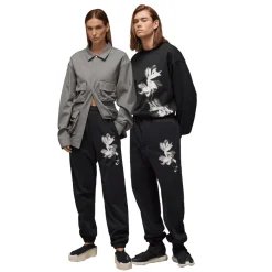 Y-3 Graphic French Terry Joggers in Black