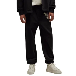 Y-3 Graphic French Terry Joggers in Black