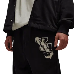 Y-3 Graphic French Terry Joggers in Black