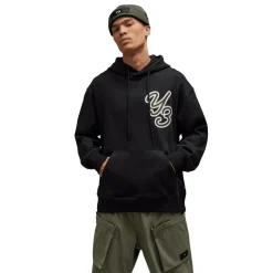 Y-3 Graphic Logo Hoodie in Black