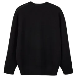 Y-3 Logo Knit Crewneck Sweatshirt in Black