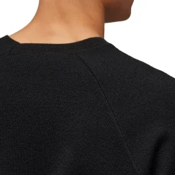Y-3 Logo Knit Crewneck Sweatshirt in Black