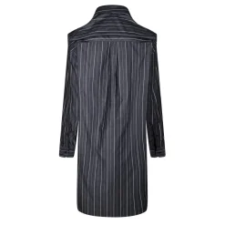 Y Project Chain Collared Neck Knee Length Dress in Grey