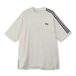 Y-3 3-Stripes SS T-Shirt in White Black