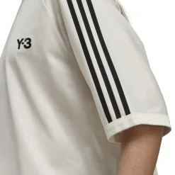 Y-3 3-Stripes SS T-Shirt in White Black